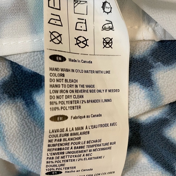 Joseph Ribkoff Vanilla Midnight Blue Tie Dye Sleeveless Maxi Dress Size 6 - Picture 9 of 11